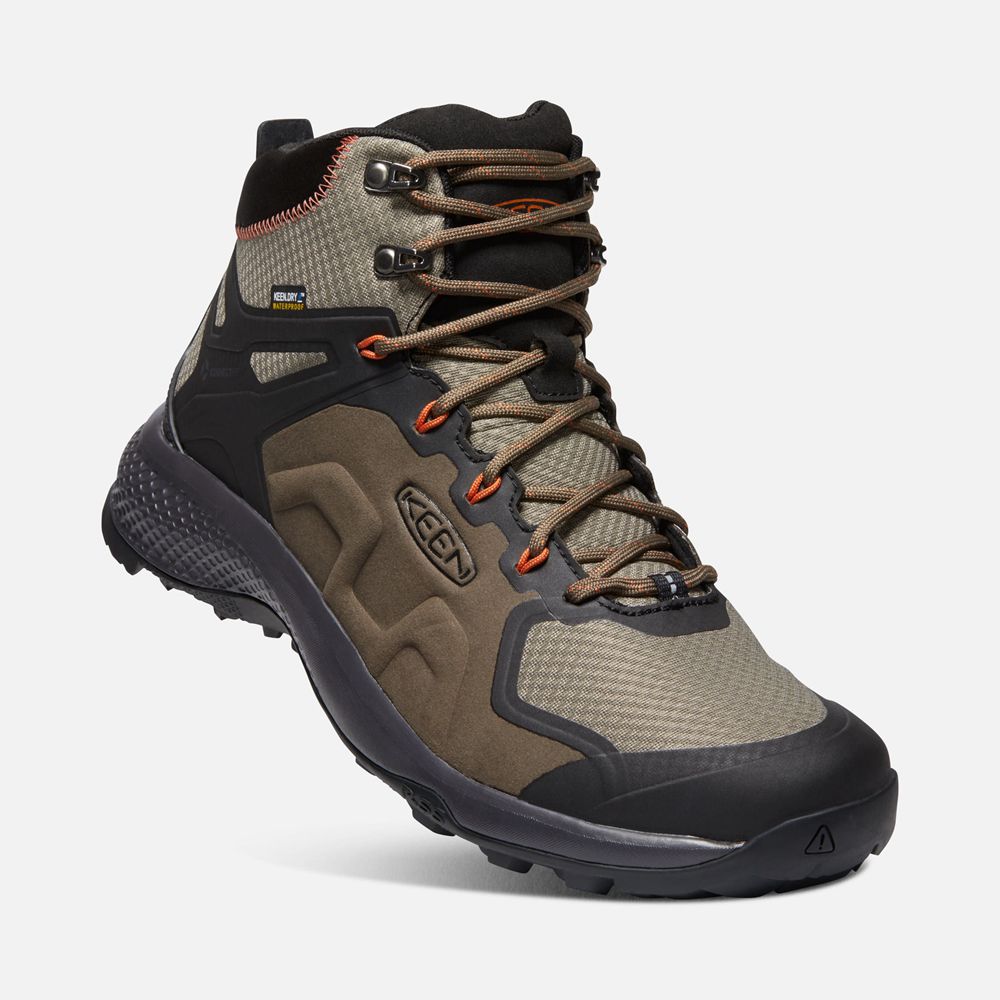 Botas de Seguridad Keen Mexico Marrom/Negros - Hombre Explore Waterproof - EL3986245